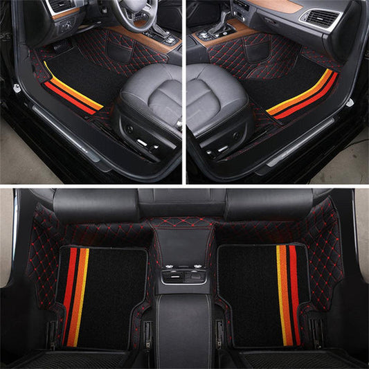 Kit de Alfombrillas Automotrices Premium Personalizadas [4 PIEZAS - TAMAÑO UNIVERSAL]